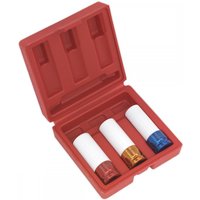 Sealey SX031 Alloy Wheel Impact Socket Set 3Pc 1/2"sq Drive, Multi