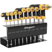 Sealey S01150 Ball-End Hex Key Set 10Pc T-Handle Metric