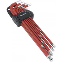 Sealey 11 Piece Anti Slip Extra Long Ball End Hexagon Key Set Metric