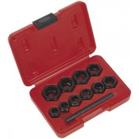 Sealey 10 Piece Spanner Type Bolt Extractor Set