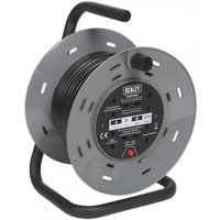 Sealey 4 Socket Heavy Duty Cable Extension Reel 240v