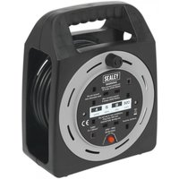 Sealey 3 Socket Cable Extension Reel Box 240v