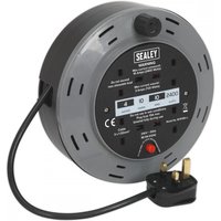 Sealey 2 Socket Cable Reel Cassette 240v