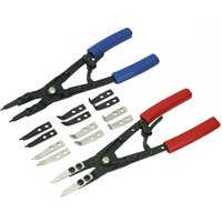 Siegen Internal / External Circlip Plier Set with Interchangeable Tips