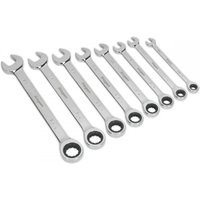 Sealey S0984 Combination Ratchet Spanner Set 8Pc Imperial