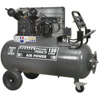 Sealey SAC3153B Air Compressor 150L Belt Drive 3Hp With Front Control Panel