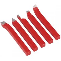 Sealey 5 Piece 8mm Square HSS Cutter Set for Metal Lathes