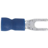 Sealey BT13 Easy-Entry Fork Terminal Ø3.7Mm (4Ba) Blue Pack Of 100
