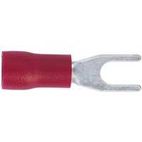 Sealey RT13 Easy-Entry Fork Terminal Ø3.7Mm (4Ba) Red Pack Of 100
