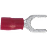 Sealey RT14 Easy-Entry Fork Terminal Ø5.3Mm (2Ba) Red Pack Of 100
