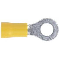 Sealey YT19 Easy-Entry Ring Terminal Ø6.4Mm (1/4in) Yellow Pack Of 100