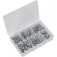 Sealey AB031FN Flange Nut Assortment 390Pc M5-M12 Serrated Metric