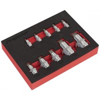 Sealey 10 Piece Combination Drive Stubby Hex Socket Bit Set