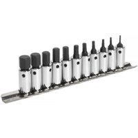 Sealey 11 Piece 1/4" Drive Hexagon Socket Bit Set Metric