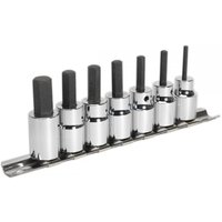 Sealey 7 Piece 3/8" Drive Hexagon Socket Bit Set Metric