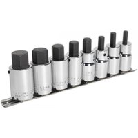 Sealey 8 Piece 1/2" Drive Hexagon Socket Bit Set Metric