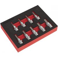Sealey 9 Piece 3/8" Drive Hex Socket Bit Set