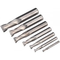 Sealey 7 Piece HSS End Mill Set