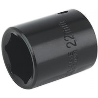 Sealey 1/2" Drive Hexagon Impact Socket Metric