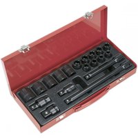 Sealey AK5619M Impact Socket Set 19Pc 1/2inSq Drive Metric