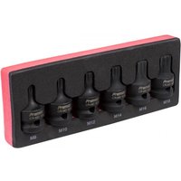 Sealey 6 Piece 1/2" Drive Impact Spline Socket Bit Set
