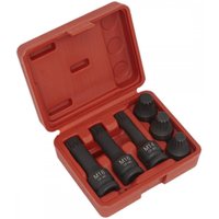 Sealey 6 Piece 1/2" Drive Impact Spline Socket Set