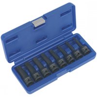 Sealey 8 Piece 1/2" Drive Impact Spline Socket Bit Set