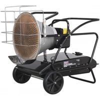 Sealey IR37 Infrared Space Warmer® Paraffin/Kerosene/Diesel Heater With Wheels 125 000Btu/Hr