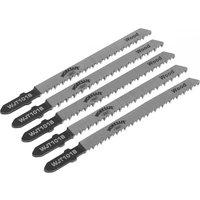 Sealey WJT101B Jigsaw Blade Wood & Plastics 75Mm 10Tpi - Pack Of 5
