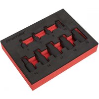 Sealey 9 Piece 1/4" and 3/8" Drive Low Profile Impact Hex Socket Bit Set