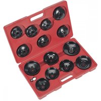 Sealey VS7003 15 Piece Oil Filter Cap Wrench Set