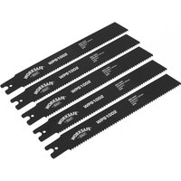 Sealey WPS1002 Pipe Saw Blade 200 X 25 X 1.7Mm 8Tpi - Pack Of 5