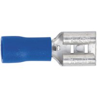 Sealey BT20 Push-On Terminal 6.3Mm Female Blue Pack Of 100