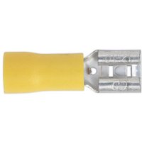 Sealey YT13 Push-On Terminal 6.3Mm Female Yellow Pack Of 100