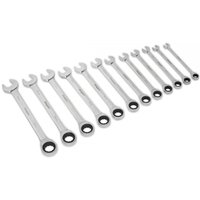 Sealey S0634 Ratchet Combination Spanner Set 12Pc Metric