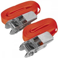 Sealey 2 Piece Ratchet Tie Down Strap
