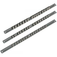 Sealey 3 Piece Combination Drive Socket Retaining Rail Set