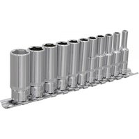 Sealey 11 Piece 1/4" Drive Deep Hexagon WallDrive Socket Set Imperial