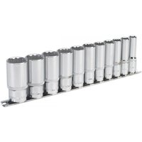Sealey 11 Piece 3/8" Drive Deep Bi Hexagon WallDrive Socket Set Imperial