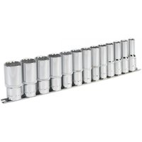 Sealey 13 Piece 1/2" Drive Deep Bi Hexagon WallDrive Socket Set Imperial