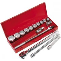 Sealey 17 Piece 3/4" Drive Hexagon WallDrive Socket Set Metric