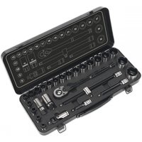 Sealey 28 Piece 1/2" Drive Hexagon Wall Socket Set