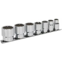 Sealey 7 Piece 3/8" Drive Bi Hexagon Socket Set Whitworth