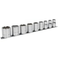 Sealey 9 Piece 1/2" Drive Bi Hexagon Socket Set Whitworth