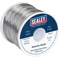 Sealey SOL18 Solder Wire Quick Flow 1.2Mm/18Swg 40/60 0.5Kg Reel