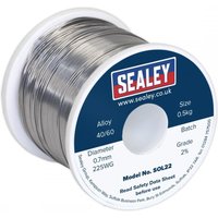 Sealey SOL22 Solder Wire Quick Flow 2% 0.7Mm/22Swg 40/60.5Kg Reel