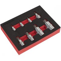 Sealey 8 Piece Combination Drive Spline Socket Bit Set
