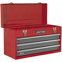 Sealey AP9243BB Tool Chest 3 Drawer Portable With Ball-Bearing Slides - Red/Grey