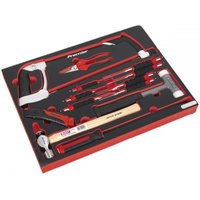 Sealey TBTP06UK Tool Tray With Hacksaw, Hammers & Punches 13Pc, Multi