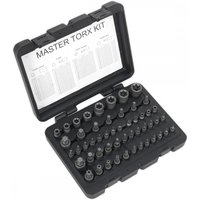 Sealey 52 Piece Torx Master 1/4", 3/8" and 1/2" Drive Socket Set